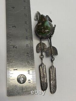 Hartman's Durango Native American Sterling Turquoise Double Arrow Pin