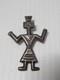 Heavy Old Navajo Indian Coin / Sterling Silver Figural Yei Pin / Brooch