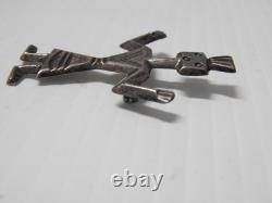 Heavy Old Navajo Indian Coin / Sterling Silver Figural Yei Pin / Brooch Heavy Old Navajo Indian Coin / Sterling Silver Figural Yei Pin / Brooch