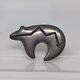 Henry Mariano Navajo Spirit Bear Sterling Silver Stamped Signed Hm Pin