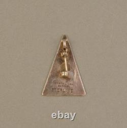 Henry and Linda Barber Vintage Zuni Silver Inlay Pin / Pendant Hummingbird