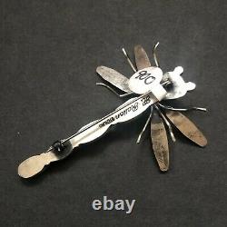 Herbert Ration NAVAJO Sterling Silver NATURAL TURQUOISE DRAGONFLY PIN/BROOCH