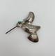 Herbert Tsosie Sterling Silver Turquoise Hummingbird Pin Vintage Native American