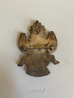 Herbert and Esther Cellicion Zuni Large Knifewing Inlay Brooch Pendant