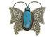 Herman Smith, Pin, Pendant, Kingman Turquoise, Butterfly, Silver, Navajo, 3'