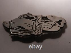 Hopi Ernie Northrup Ejn Silver Overlay Kachina Katsina Pin Brooch, Sgnd, Vintage
