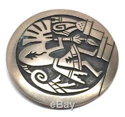 Hopi Handmade Sterling Silver Kokopelli Pendant/Pin