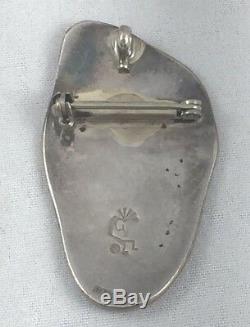 Hopi Native American Chuck Lyndsay Bear Claw Pin/Pendant