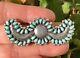 Huge Old Pawn Zuni Petit Needle Point Turquoise Pin Brooch 2 1/2