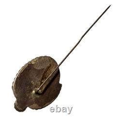 Important Herman Lee Navajo Sterling Silver Royston Turquoise Hat Pin