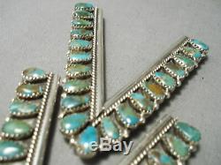Incredible Vintage Navajo Royston Turquoise Sterling Silver Collar Protectors