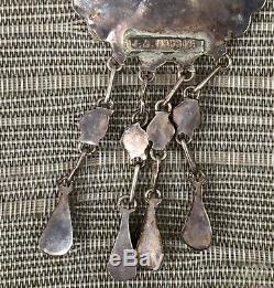 J. D. MASSIE Native ZUNI Multi-Stone Kachina SunFace Silver Pendant Pin Brooch