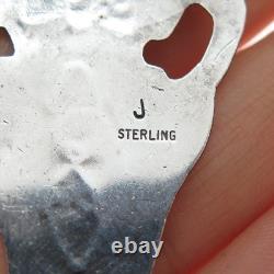 JASON LIVINGSTON NAVAJO Old Pawn Sterling Silver Bull Skull Tribal Pin Brooch