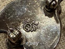 JOE EBY GEEBIES HAND STAMPED LADY BUG 925 STERLING SILVER BROOCH PIN SW 5.75 g