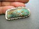 John Delvin Southwestern Native American Turquoise Sterling Silver Pin / Brooch