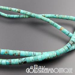 Jerry Wilma Begay Navajo 925 Silver Turquoise Cluster Round Pin Beaded Necklace