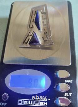 Joe & Lejeune Chavez Kewa JLC Sterling Azurite Charoite Sterling Silver Brooch