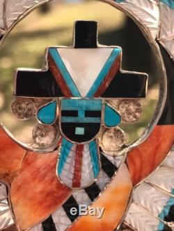 Knifewing ZUNI Pin Pendant Eldred Martinez Silver Native Southwest