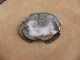 Large Agate & Hammered Sterling Silver Pin Navajo