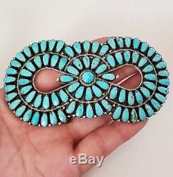 LARGE Sterling LMB Larry Moses Begay Turquoise Brooch Pendant