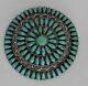 Larry Moses Begay Outstanding Cluster Sterling /turquoise Pendant /pin Huge 3