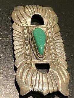 LINDA EUSTACE Cochiti Sterling Silver Turquoise Navajo Pin Pendant Belt Buckle