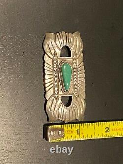 LINDA EUSTACE Cochiti Sterling Silver Turquoise Navajo Pin Pendant Belt Buckle