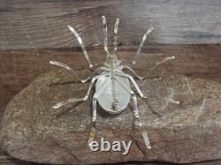Large Native American Sterling Silver & Howlite Spider Pin by Garfield