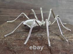 Large Native American Sterling Silver Spider Pin by Garfield