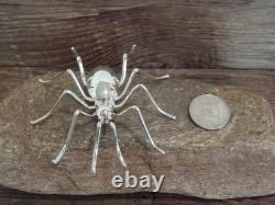 Large Native American Sterling Silver Spider Pin by Garfield