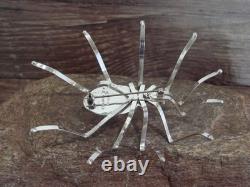 Large Native American Sterling Silver Spider Pin by Garfield