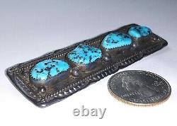 Large Old Pawn NAVAJO Peterson Johnson Sterling Silver & Turquoise Brooch/Pin