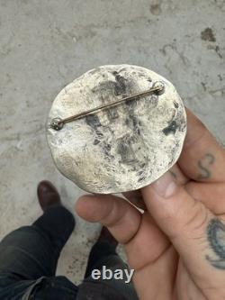 Large Vintage Early Navajo Handmade Brooch Pin