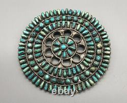 Large Vintage Turquoise Cluster Manta Pin