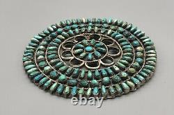 Large Vintage Turquoise Cluster Manta Pin