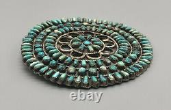 Large Vintage Turquoise Cluster Manta Pin