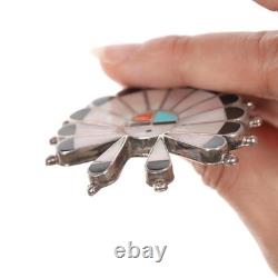 Large Vintage Zuni Indian Chief pendant/pin