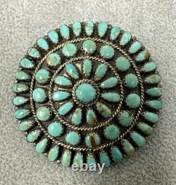 Larry Moses Begay LMB Navajo 925 Sterling Turquoise Pendant/Pin