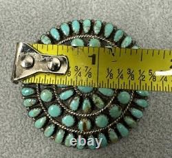 Larry Moses Begay LMB Navajo 925 Sterling Turquoise Pendant/Pin