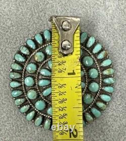 Larry Moses Begay LMB Navajo 925 Sterling Turquoise Pendant/Pin