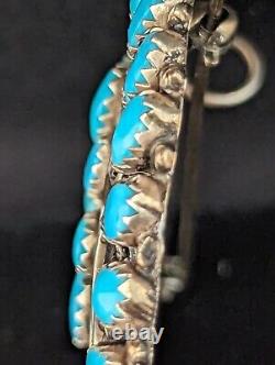 Larry Moses Begay LMB Navajo Sterling Silver Turquoise Pendant Pin Cluster Flowe