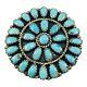 Larry Moses Begay Lmb Navajo Sterling Silver Turquoise Petit Point Pin Pendant