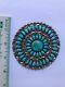 Larry Moses Begay, Vintage Navajo, Large Sterling Turquoise Pin Native America