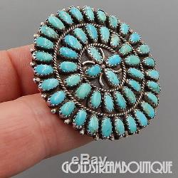 Larry (lura) Moses Begay Navajo Sterling Silver Turquoise Starburst Pin Pendant