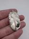 Lena Platero Native American Sterling Silver 925 Feather & Turquoise Pin Brooch