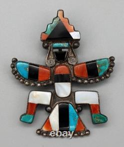 Little Joe Begay Ca. 1940's Navajo Silver Knifewing Pin CG Wallace
