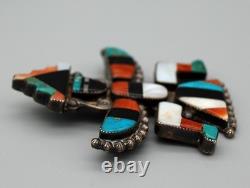 Little Joe Begay Ca. 1940's Navajo Silver Knifewing Pin CG Wallace