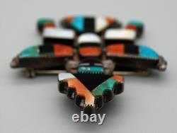 Little Joe Begay Ca. 1940's Navajo Silver Knifewing Pin CG Wallace