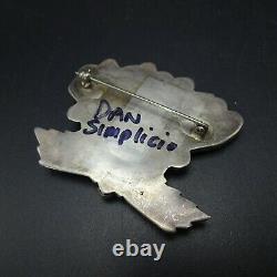 Lovely DAN SIMPLICIO Vintage ZUNI Sterling Silver TURQUOISE and CORAL PIN/BROOCH