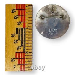 Lura Moses Begay Navajo Green turquoise Petit Point Pendant Brooch